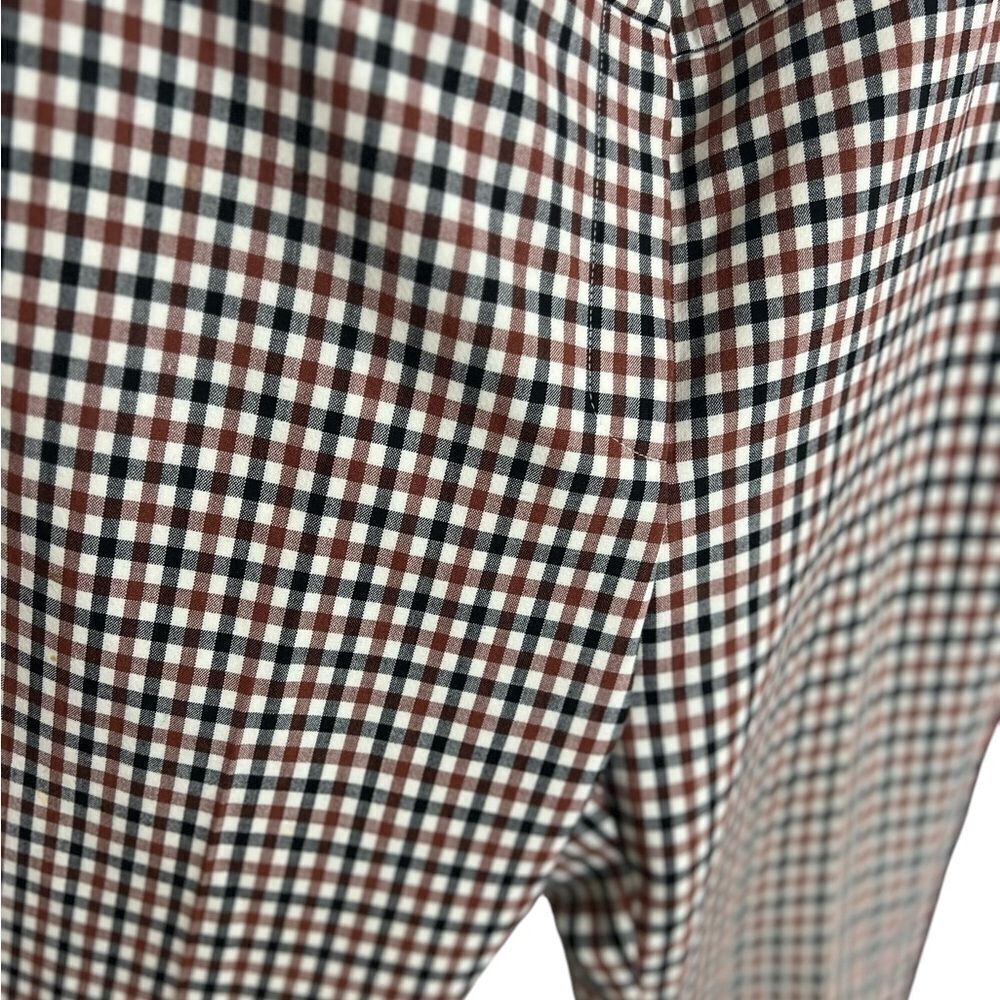 Theory Treeca Cropped Check Pants blue white red 6 or 28 - Picture 9 of 14
